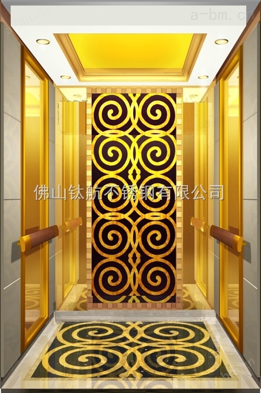 生产钛金色不锈钢电梯装饰板 供应不锈钢天花蚀刻板